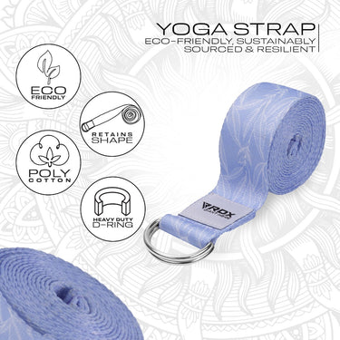 RDX F17 Sangle De Yoga AntidÃ©rapante En Coton Avec Boucle En D En Acier Inoxydable