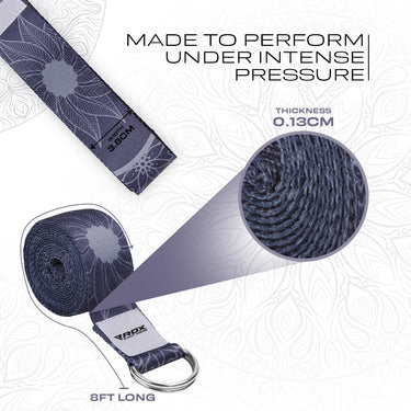 RDX F18 Sangle De Yoga AntidÃ©rapante En Coton Avec Boucle En D En Acier Inoxydable