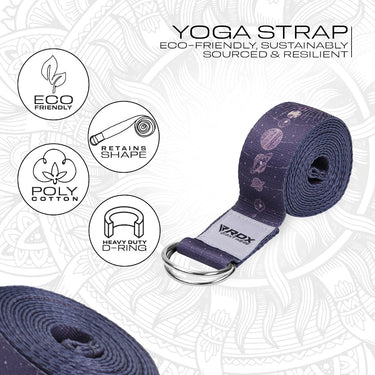RDX F19 Sangle De Yoga AntidÃ©rapante En Coton Avec Boucle En D En Acier Inoxydable