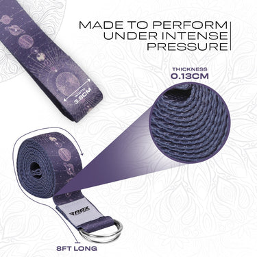 RDX F19 Sangle De Yoga AntidÃ©rapante En Coton Avec Boucle En D En Acier Inoxydable