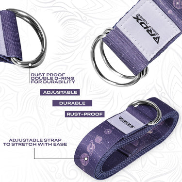 RDX F19 Sangle De Yoga AntidÃ©rapante En Coton Avec Boucle En D En Acier Inoxydable