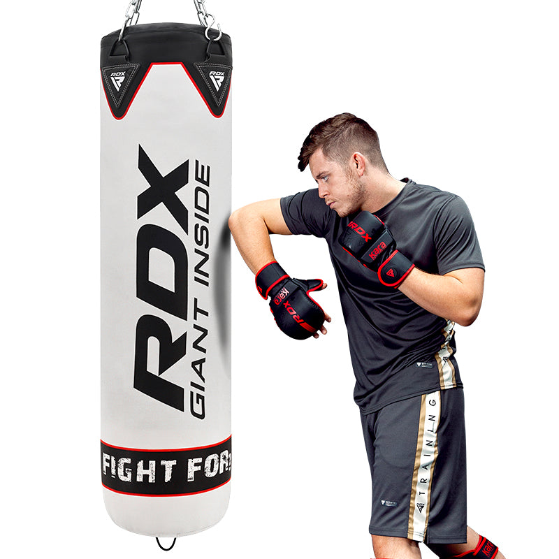 RDX F1 4ft / 5ft 17-in-1 Punch Bag with Bag Mitts Set