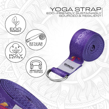 RDX F2 Sangle De Yoga AntidÃ©rapante En Coton Avec Boucle En D En Acier Inoxydable