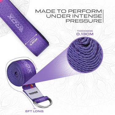 RDX F2 Sangle De Yoga AntidÃ©rapante En Coton Avec Boucle En D En Acier Inoxydable