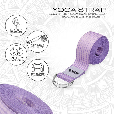 RDX F21 Sangle De Yoga AntidÃ©rapante En Coton Avec Boucle En D En Acier Inoxydable