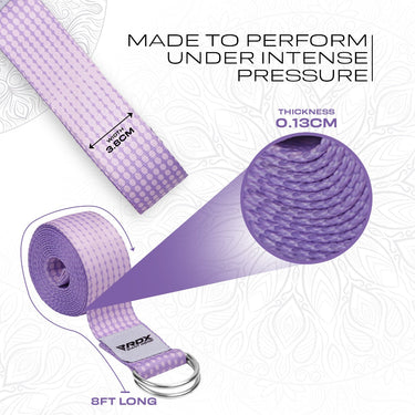 RDX F21 Sangle De Yoga AntidÃ©rapante En Coton Avec Boucle En D En Acier Inoxydable