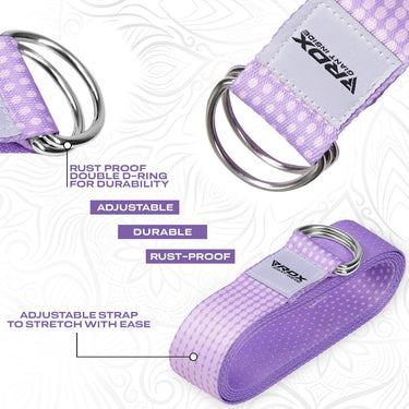 RDX F21 Sangle De Yoga AntidÃ©rapante En Coton Avec Boucle En D En Acier Inoxydable
