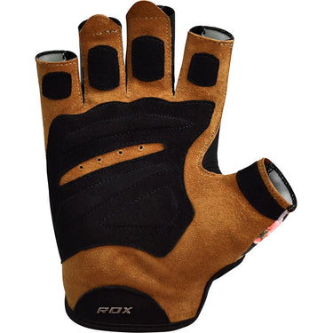 RDX F24 Floral Gym Workout Gloves for Women#color_black