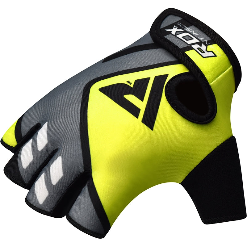 RDX F3 Fingerless Weight Lifting Gloves#color_green