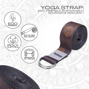 RDX F4 Sangle De Yoga AntidÃ©rapante En Coton Avec Boucle En D En Acier Inoxydable