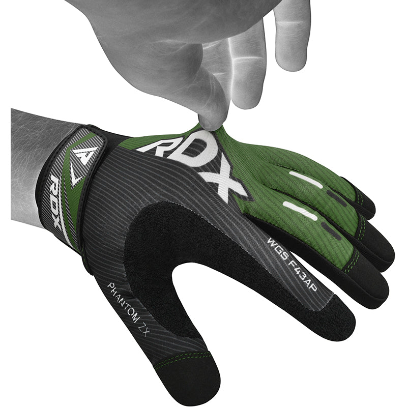 Wearslim Cotton Finger Cut Gym Gloves For Training & Fitness Black & Green  Color