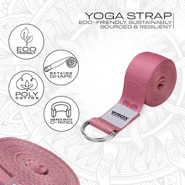 RDX F5 Sangle De Yoga AntidÃ©rapante En Coton Avec Boucle En D En Acier Inoxydable