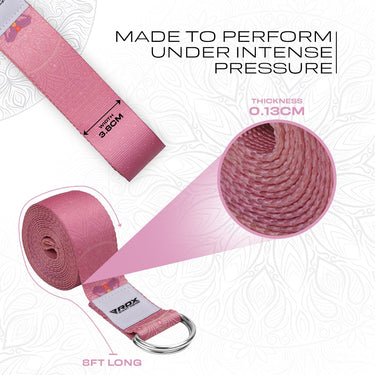 RDX F5 Sangle De Yoga AntidÃ©rapante En Coton Avec Boucle En D En Acier Inoxydable