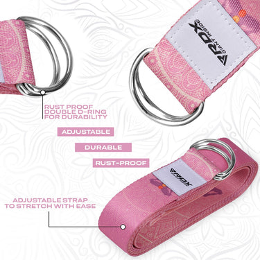 RDX F5 Sangle De Yoga AntidÃ©rapante En Coton Avec Boucle En D En Acier Inoxydable