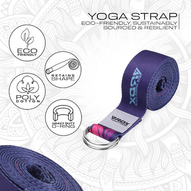 RDX F6 Sangle De Yoga AntidÃ©rapante En Coton Avec Boucle En D En Acier Inoxydable