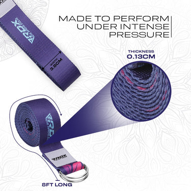 RDX F6 Sangle De Yoga AntidÃ©rapante En Coton Avec Boucle En D En Acier Inoxydable