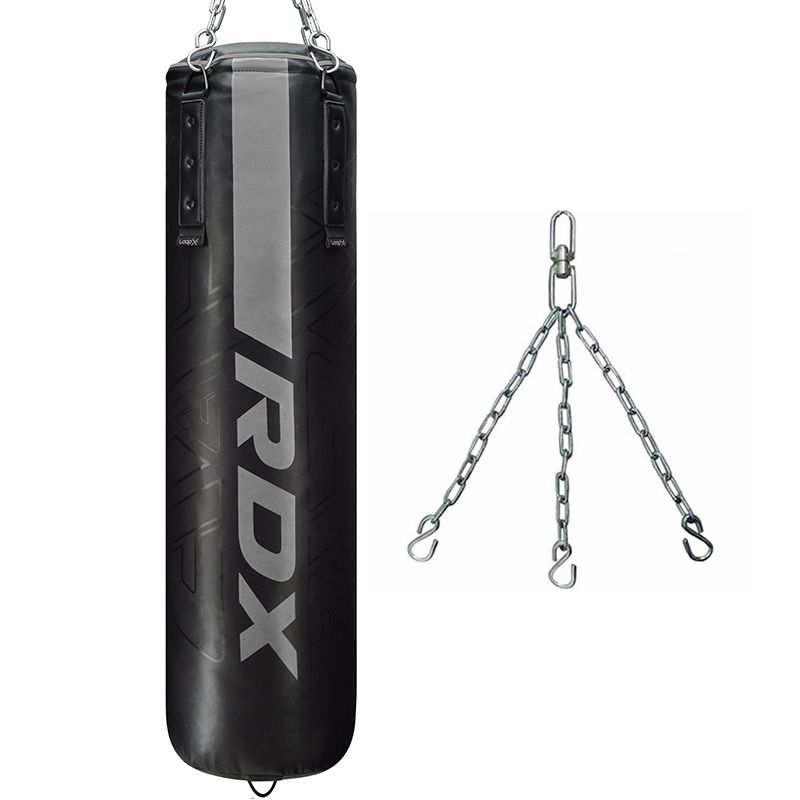 RDX F6 4ft / 5ft 2-in-1 KARA Training Punching Bag Set#color_silver
