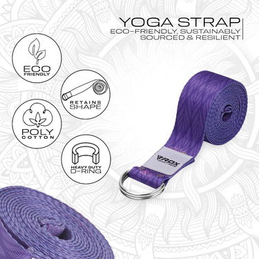 RDX F7 Sangle De Yoga AntidÃ©rapante En Coton Avec Boucle En D En Acier Inoxydable