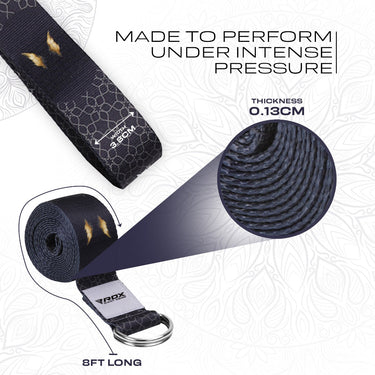 RDX F8 Sangle De Yoga AntidÃ©rapante En Coton Avec Boucle En D En Acier Inoxydable