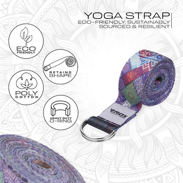 RDX F9 Sangle De Yoga AntidÃ©rapante En Coton Avec Boucle En D En Acier Inoxydable