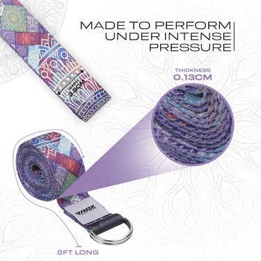 RDX F9 Sangle De Yoga AntidÃ©rapante En Coton Avec Boucle En D En Acier Inoxydable