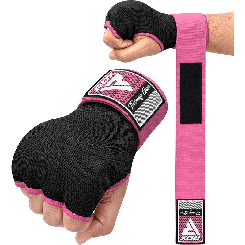 RDX IS Gel Padded Inner Gloves Hook & Loop Wrist Strap for Knuckle Protection OEKO-TEXÂ®Â Standard 100 certified#color_pink