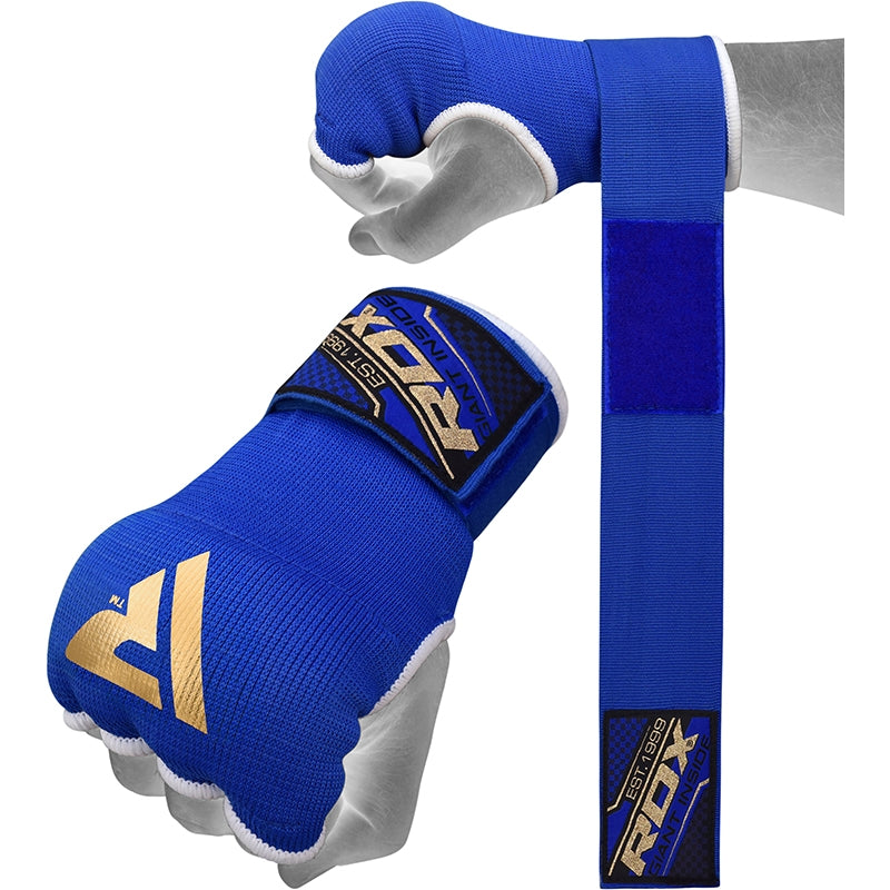  Gel Boxing Hand Wraps Inner Gloves Men Women, Quick 75cm  Long Wrist Straps, Elasticated Padded Fist Under Mitts Protection, Muay  Thai MMA Kickboxing Martial Arts Punching Training Bandages