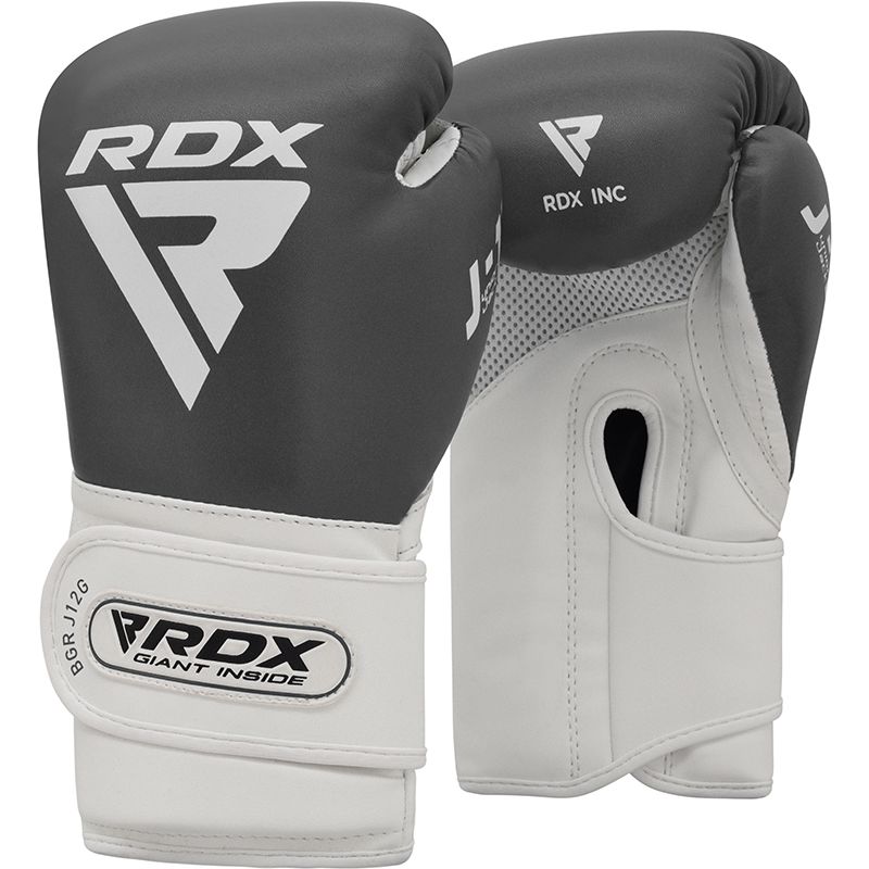 RDX J12 Kids Boxing Gloves PU Leather for Children 6oz#color_grey