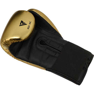 RDX J13 Kids Boxing Gloves 8oz & Focus Mitts Set Golden/Black