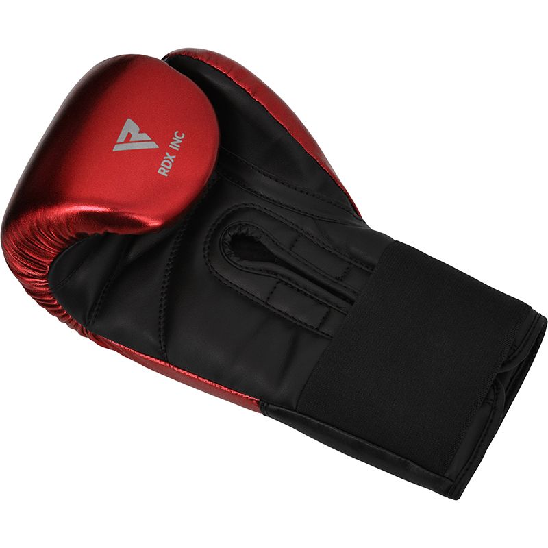 RDX J13 Kids Boxing Gloves 8oz & Focus Mitts Set Red/Silver