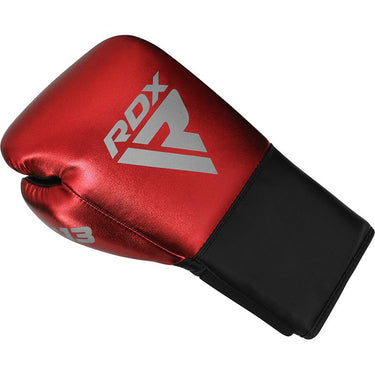 RDX J13 Kids Boxing Gloves 8oz & Focus Mitts Set Red/Silver