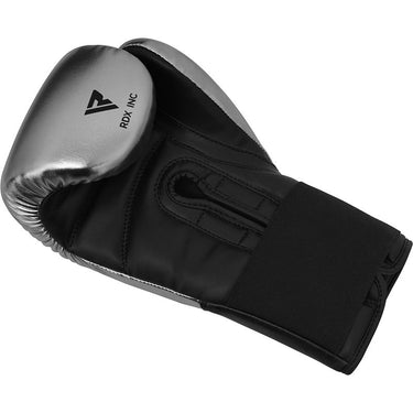 RDX J13 Kids Boxing Gloves 8oz & Focus Mitts Set Silver/Black