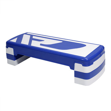 RDX 1P 20cm Aerobic Step Platform with 3 Level Risers 5cm Height Each#color_blue