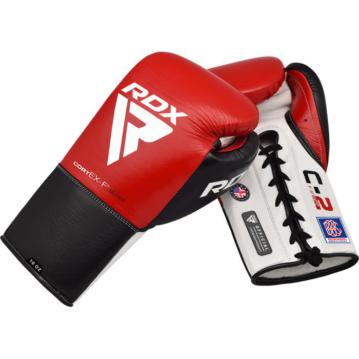 RDX C2 BBBofC Approved Fight Boxing Gloves#color_red