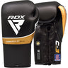RDX C3 8oz Black Leather Fight Boxing Gloves  #color_blackk