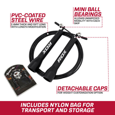 RDX C7 Adjustable Skipping Rope#color_black