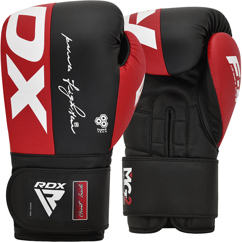 RDX Boxing Gloves Maya Hide Leather, Muay Thai Kickboxing MMA Sparring