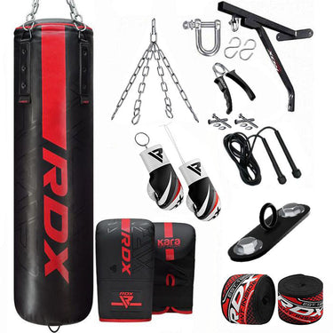 RDX F6 KARA 14-in-1 Punch Bag with Bag Gloves Set