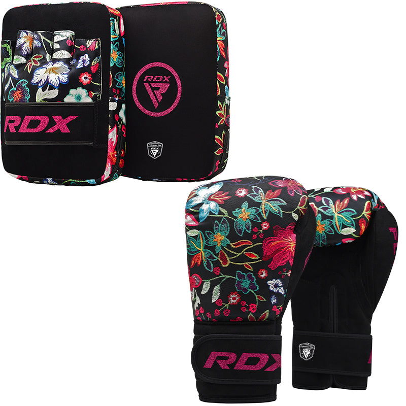RDX black training gloves with mitts