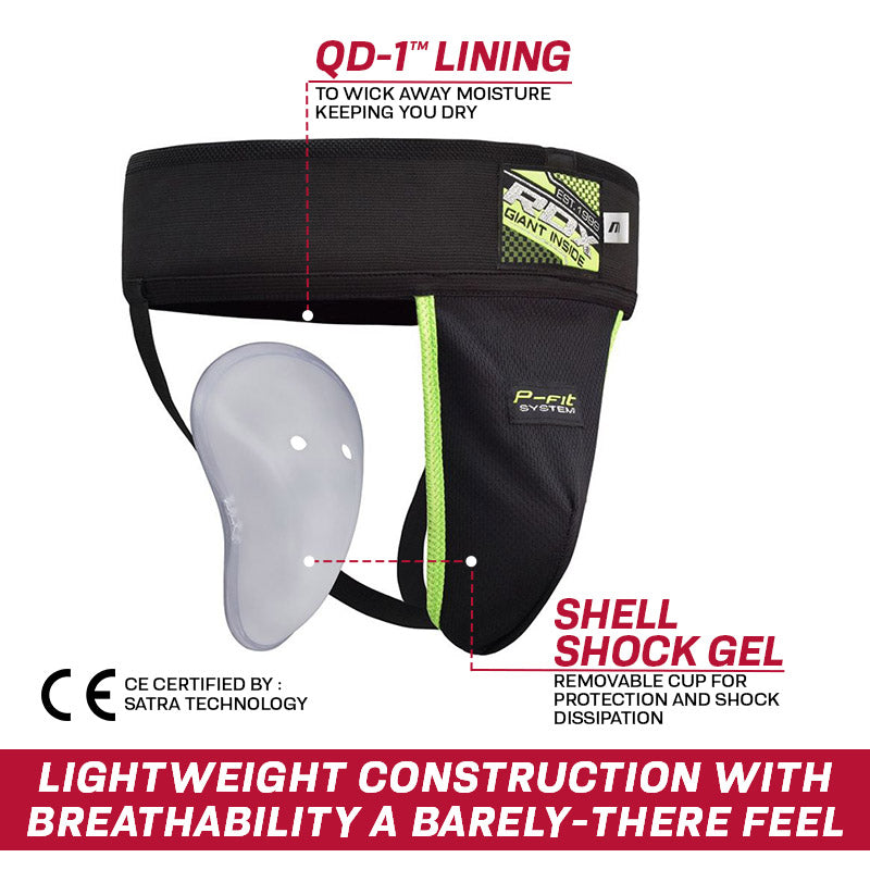 RDX H1 Groin Guard with Gel Cup#color_black