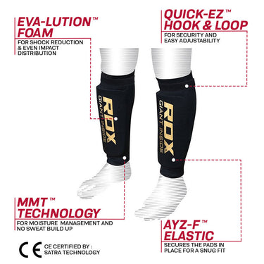 RDX HY MMA Shin Guard Protection Shields OEKO-TEXÂ®Â Standard 100 certified#color_black