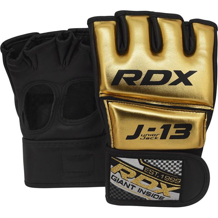 RDX J13 Junior MMA Grappling Gloves#color_golden