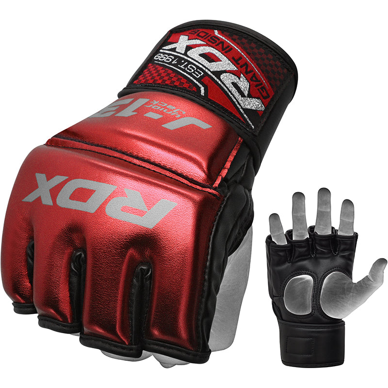 RDX J13 Junior MMA Grappling Gloves#color_red