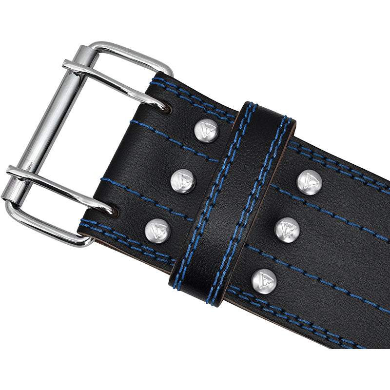 RDX RD1 4â€  Powerlifting Leather Gym Belt#color_blue