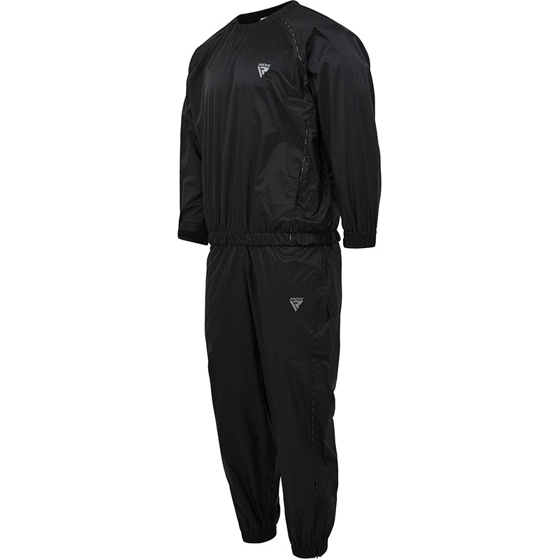 RDX S7 Large Black Nylon Sweat Sauna Suit for Weight Loss