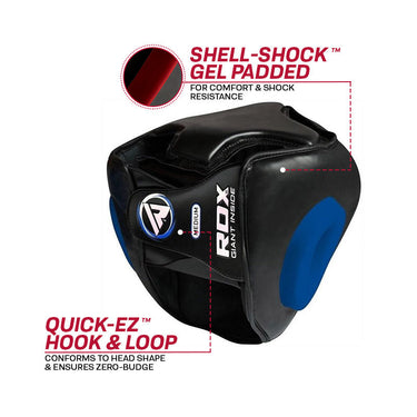 RDX T1 Head Guard With Removable Face Cage#color_blue