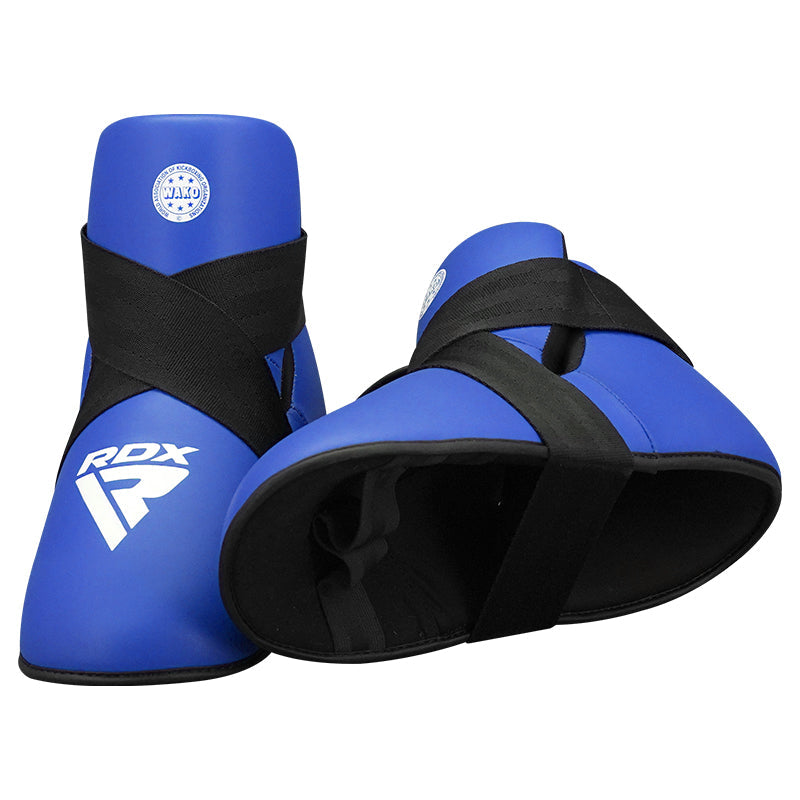 RDX T1 WAKO Approved  Leather Foot Protector#color_blue