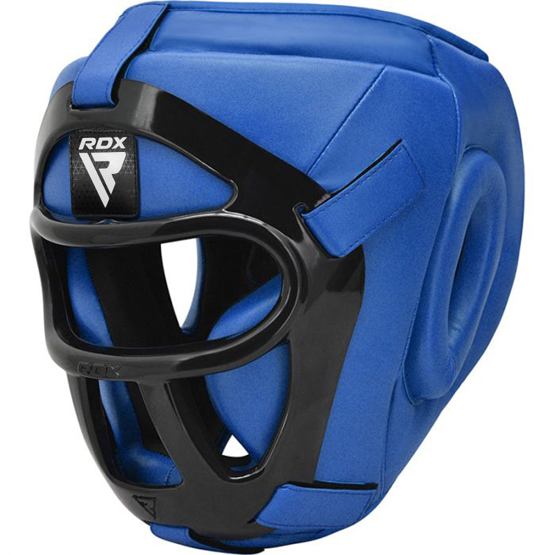 RDX T1F Head Guard with Removable Face Cage#color_blue