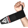 RDX W3 IPL USPA Approved Powerlifting Wrist Support Wraps with Thumb Loops OEKO-TEXÂ®Â Standard 100 certified#color_black