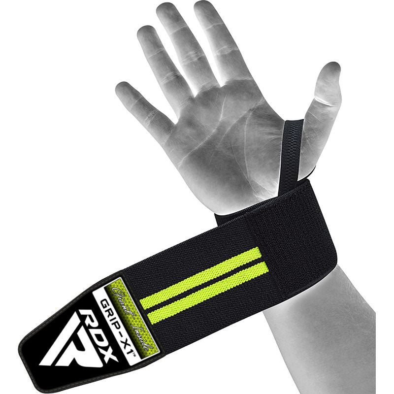 RDX W3 IPL USPA Approved Powerlifting Wrist Support Wraps with Thumb Loops OEKO-TEXÂ®Â Standard 100 certified#color_blackgreen